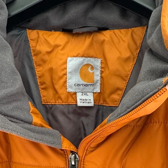 Carhartt Men's Rust Puffer Jacket 2XL regular - Picture 4 of 7